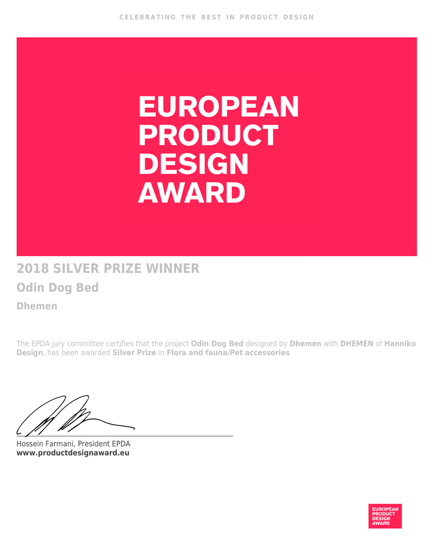 Premio EPDA a la cama Odin de HANNIKO